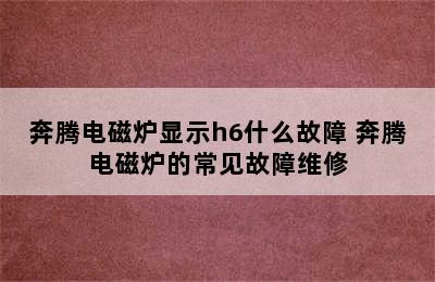 奔腾电磁炉显示h6什么故障 奔腾电磁炉的常见故障维修